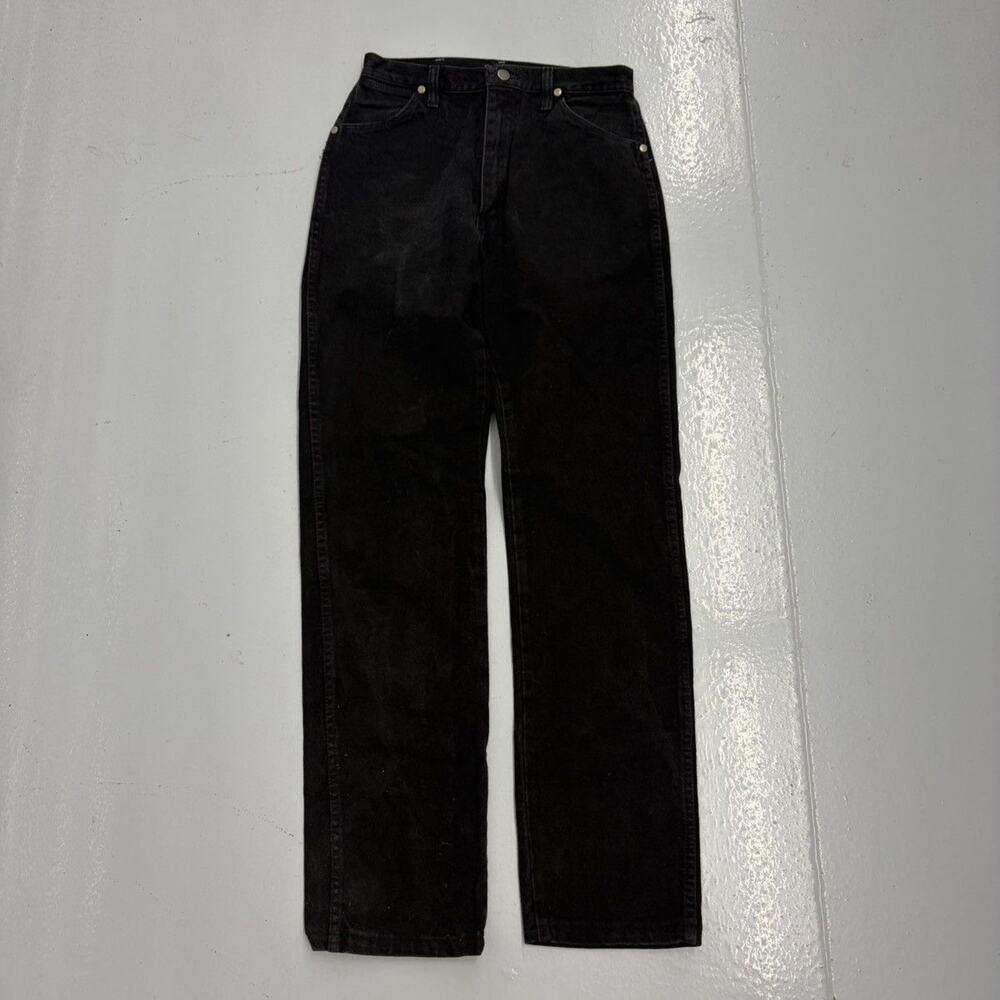 Vintage 80s Wrangler Black Straight Leg Cowboy Jeans 29x33